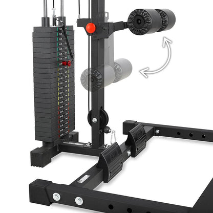 ATX Half Rack 620 - Complete system including lat pulldown station - Stack Weight