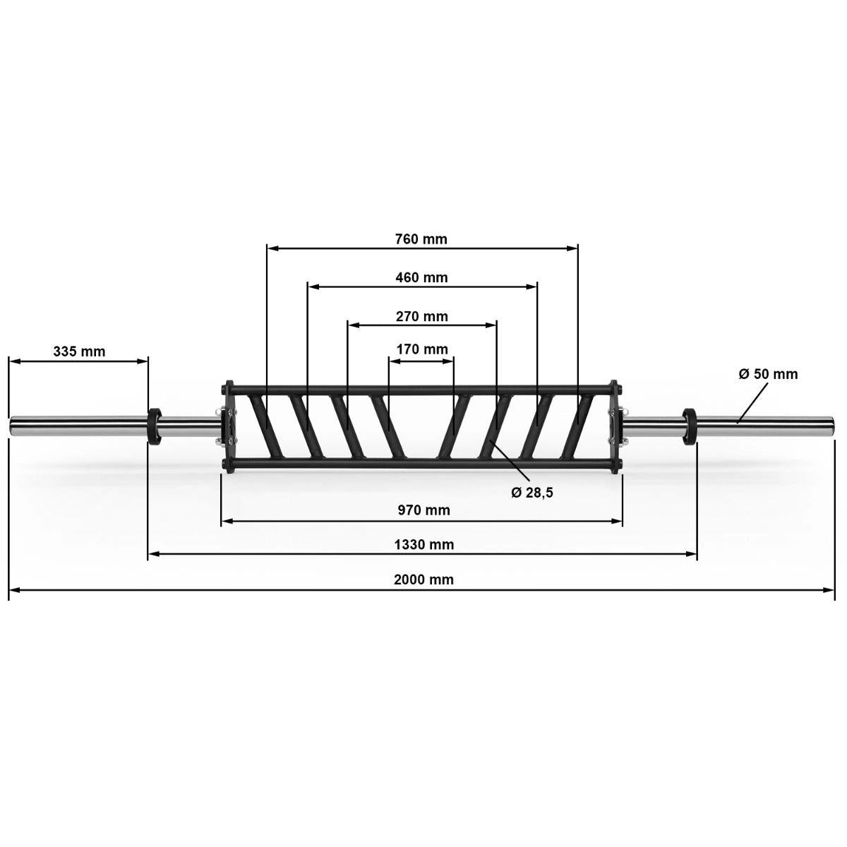Diagonal Multi Grip Bar 30mm x 200cm